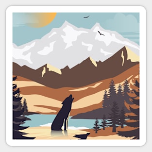 Wolf National Park Sticker